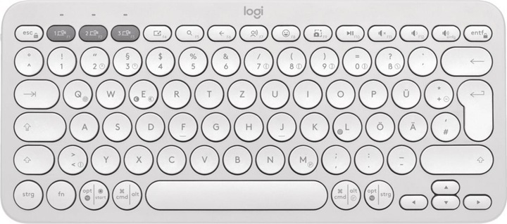 Produktbild Logitech PEBBLE KEYS 2 K380S TONAL WHITE (DE, Kabellos)
