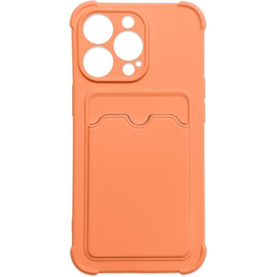 Hurtel Card Armor Case Pouch Cover for iPhone 12 Pro Card Wallet Silicone Air Bag Armor Case Orange (Apple iPhone 12 Pro...