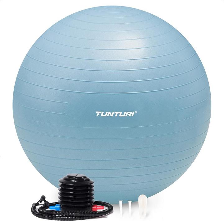 Tunturi Gym Ball - Fitnessball reissfest ABS 65 cm Hellblau (65 cm)