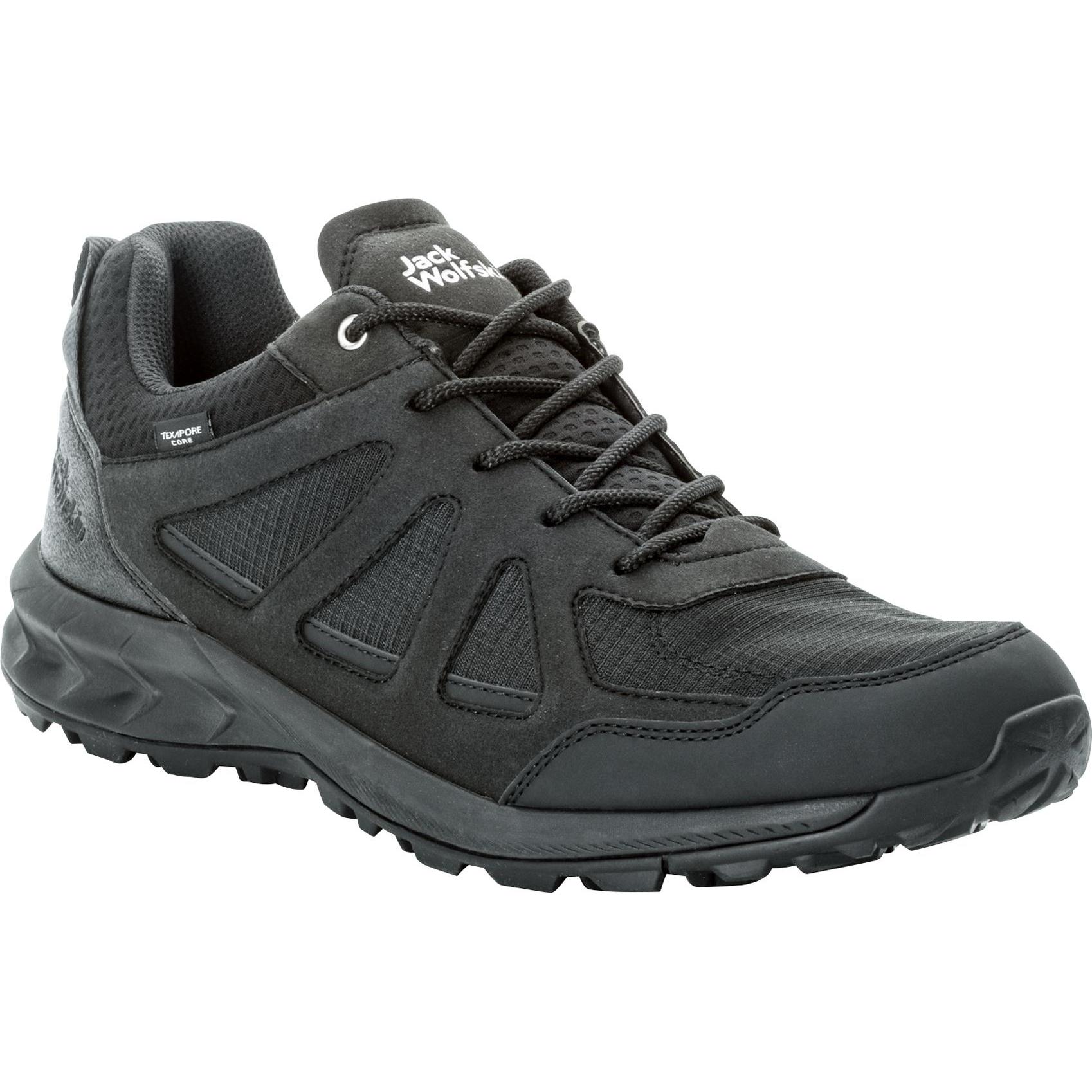 Jack Wolfskin, Herren, Wanderschuhe, Woodland 2 Texapore Low M (44), Schwarz