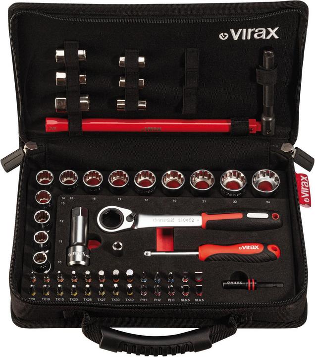 Actual product image Virax Kit Armaturenmutternschlüssel, Durchgangssteckschlüssel 51 Stk
