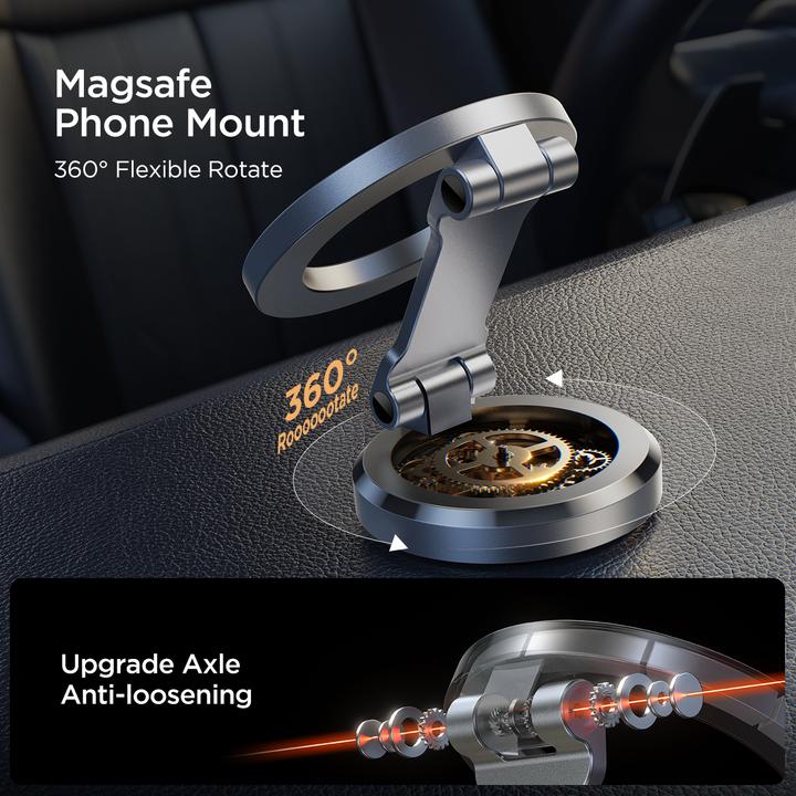 Produktbild Joyroom JR-ZS403 faltbare magnetische Autotelefonhalterung am Armaturenbrett – Grau