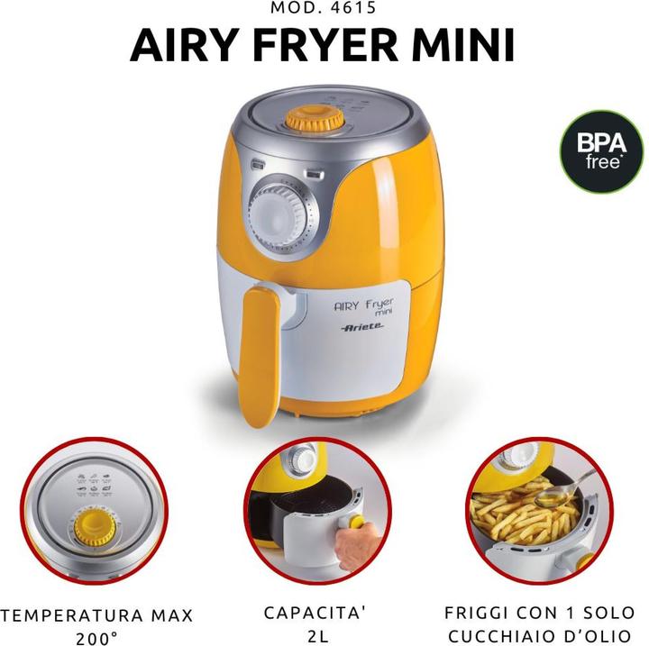 Actual product image Ariete Airy fryer mini One/One self-contained air fryer