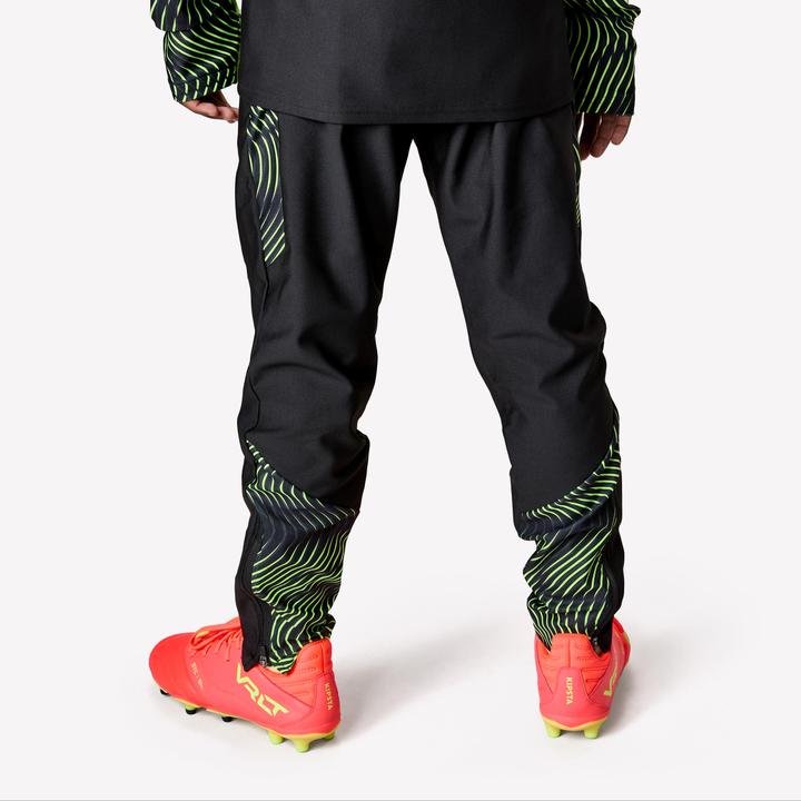Produktbild Kipsta Kinder Fussball Trainingshose - Viralto Wavy schwarz/gelb (122)