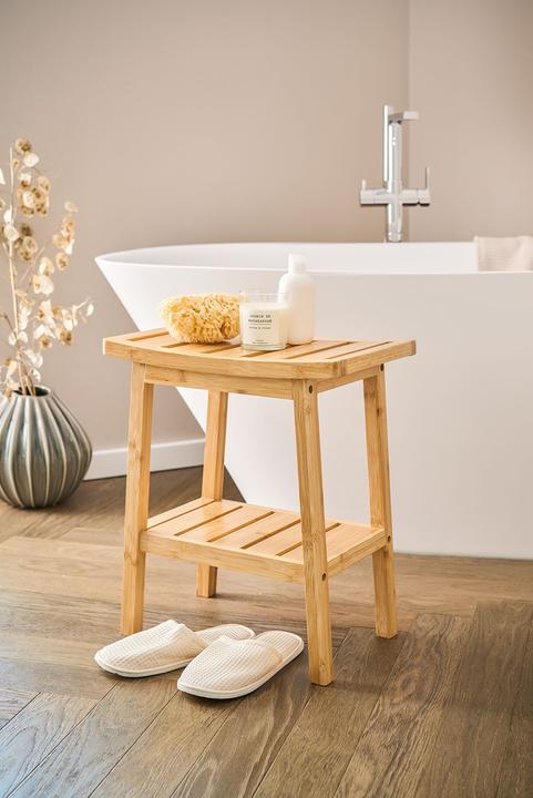 Immagine prodotto Zeller Present Sgabello con ripiano, bambù