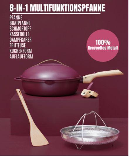 Image du produit Cookut La Fabuleuse (Casserole, Poêle à frire, Poêle grill, Fonte d'aluminium)