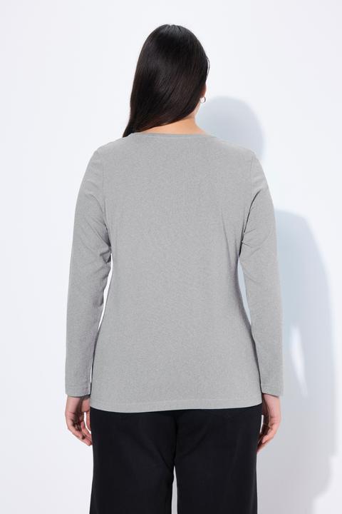 Produktbild Ulla Popken Shirt, Slim, Rundhalsausschnitt, Langarm (50, 52)