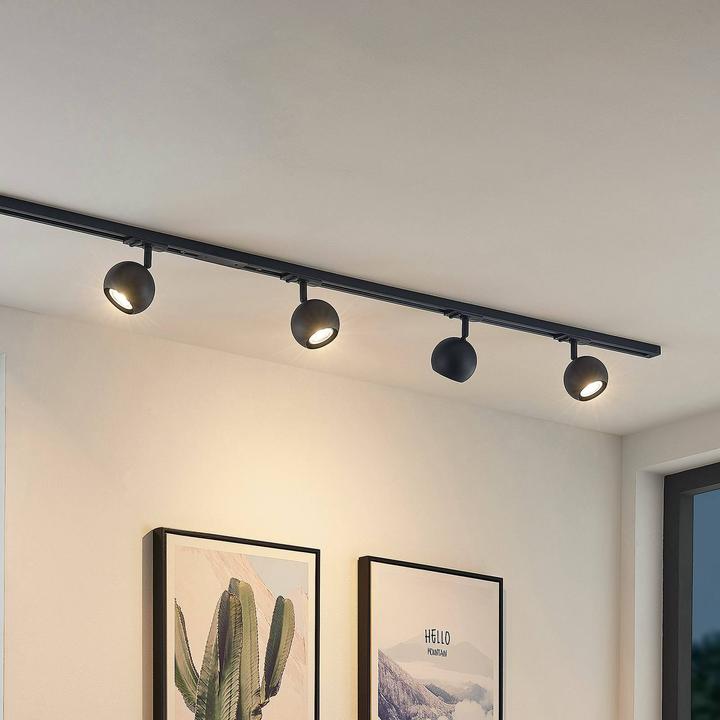 Actual product image Lindby Guus 1-phase track system, 4-light black