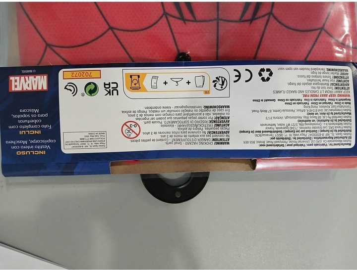 Immagine prodotto Rubies Costume da Spiderman per bambini con maschera e copriscarpe in tessuto (S)