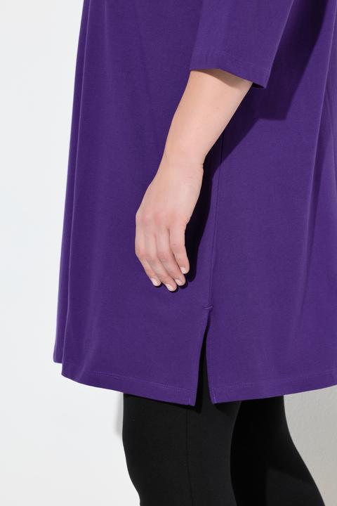 Produktbild Ulla Popken Longshirt, A-Linie, V-Ausschnitt, 3/4-Arm (60)