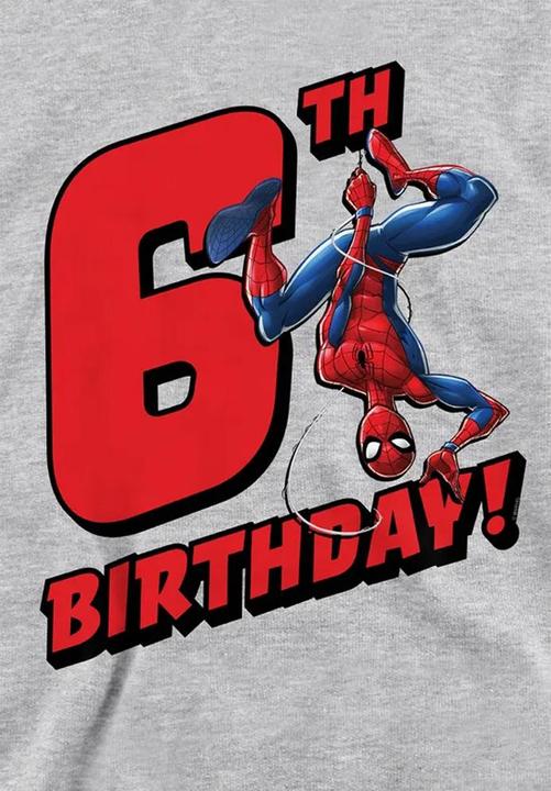Produktbild Spiderman Kapuzenpullover Zum Überziehen meliert 6 Geburtstag (128)