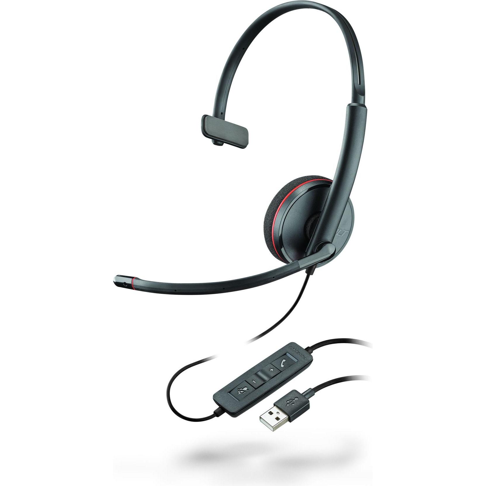 Poly Blackwire C3210 (Kabelgebunden, USB-A), Office Headset, Schwarz