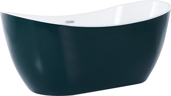 Actual product image Beliani Bathtub freestanding blue green oval 170 x 77 cm ANTIGUA (240 l, 170 cm, 170 cm)