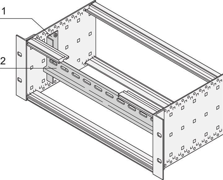 Image du produit Schroff Equerre d'adaptation avec rail support d'appareils - SCHIENE+WINKEL SATZ MODULTR.