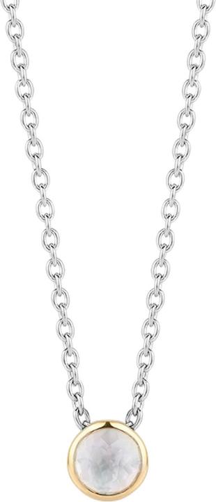Ti Sento Milano Collier mit Perlmutt und Zirkonia 3898MW/42 (925 Sterling Silber, 38 cm)