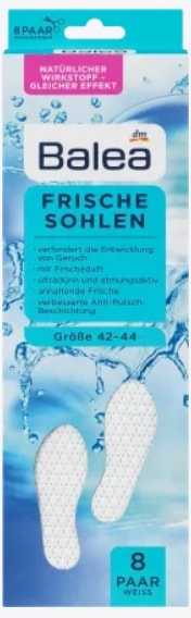 Produktbild dm Balea Frische Sohlen