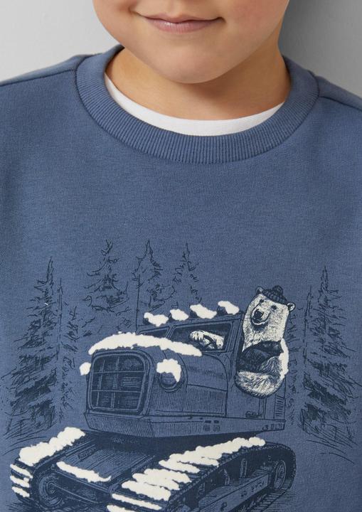 Produktbild s.Oliver Sweatshirt Sweatshirt mit Frontprint und kuscheliger Innenseite (92)