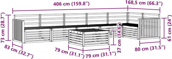 Produktbild vidaXL Outdoor-Sofa
