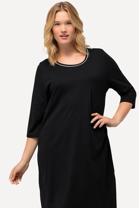 Image du produit Ulla Popken Lot de 2 T-shirts de nuit à manches 3/4, col en V/col rond (42, 44)