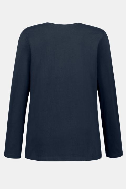 Produktbild Ulla Popken Shirt, Slim, V-Ausschnitt, Langarm (62)