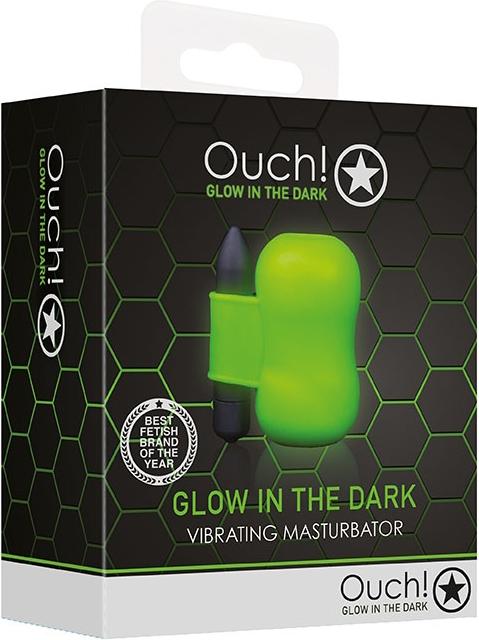 Actual product image Ouch! Vibrating Masturbator - Glow in the Dark