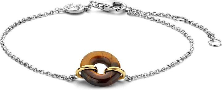 Actual product image Ti Sento Milano Tiger Eye Brown Stone Bracelet 2968TE (20 cm, 925 Sterling silver)