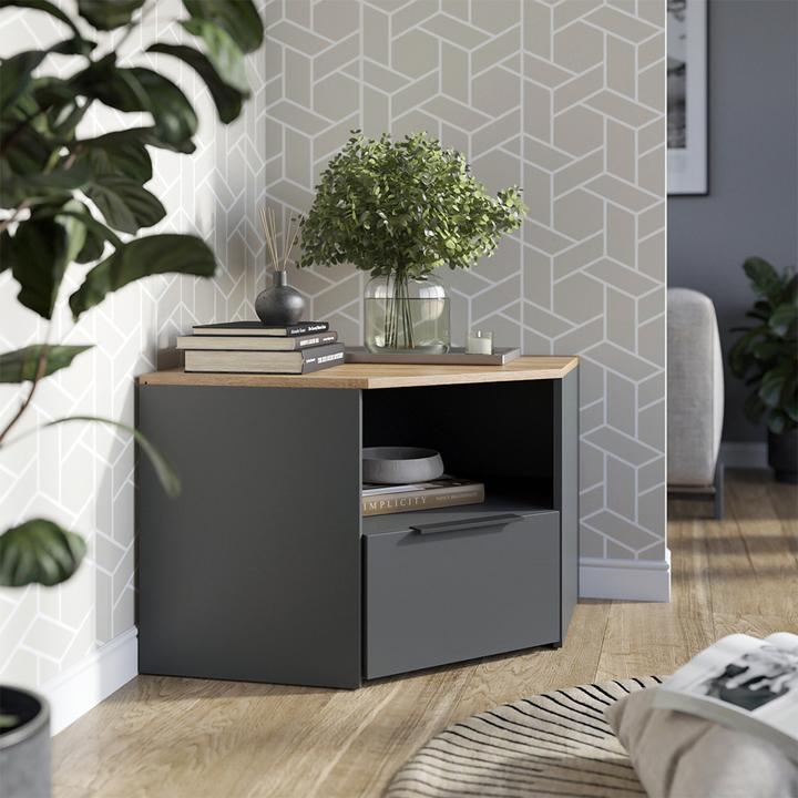 Image du produit Vicco Lowboard Wido, Anthrazit/Sonoma, 68 cm (68 x 68 x 50 cm)