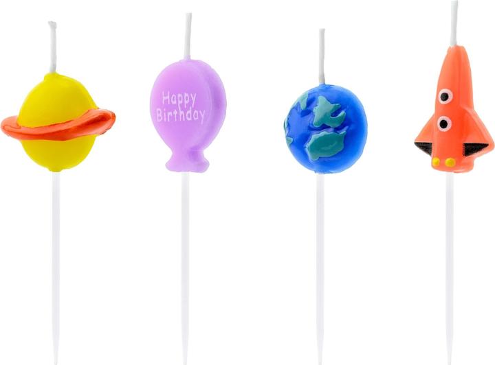 Actual product image Partydeco Space candles (4 pieces) (4 pcs.)