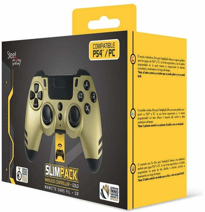 Actual product image Steelplay Slim Pack Wireless Controller Gold Multi (PC, PS4)