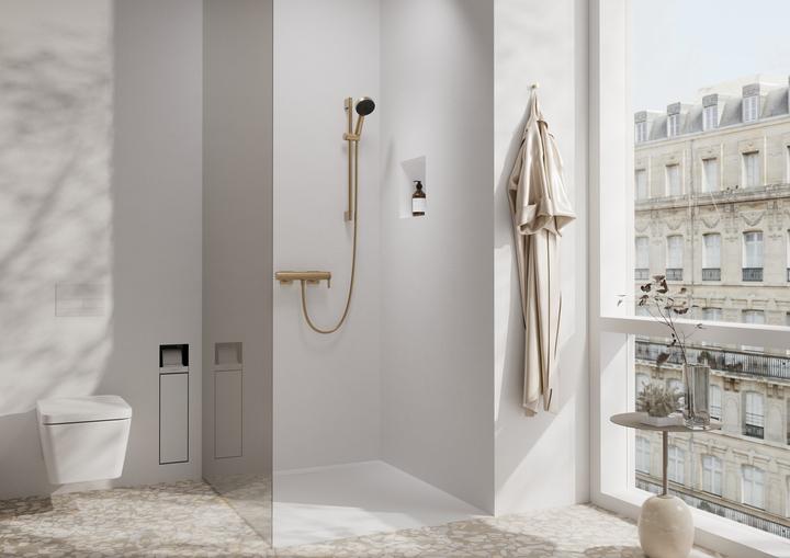 Actual product image hansgrohe Tecturis E ngreeps douchekraan opbouw Brushed Bronze