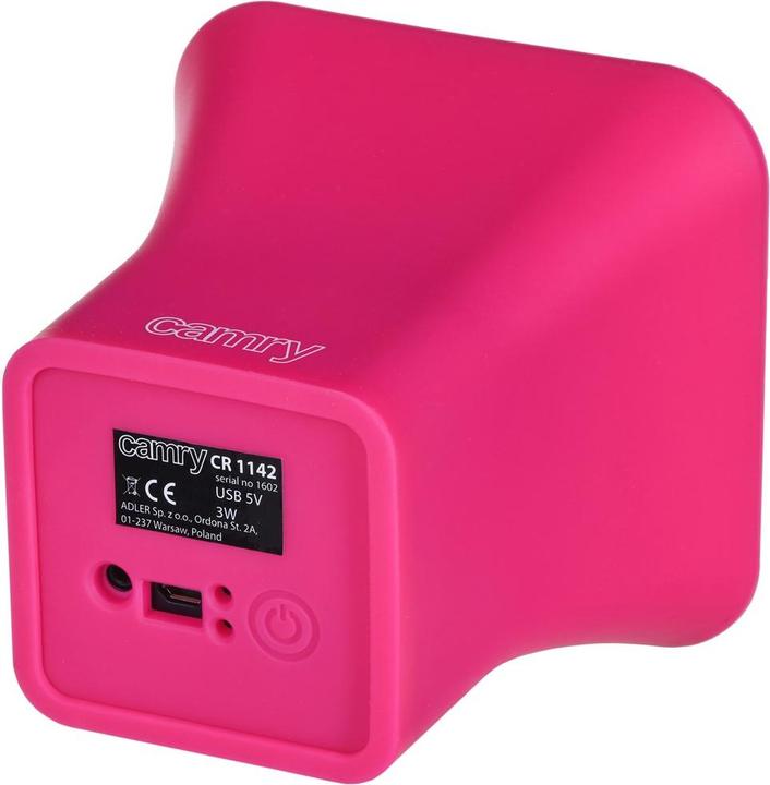 Productafbeelding Camry CR1142 luidspreker roze (Oplaadbare batterij)
