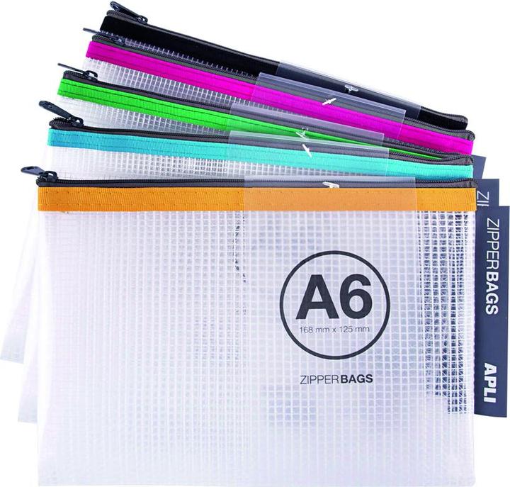 Actual product image Apli zip pocket, a6, 168x125 mm, mixed colours (A6)