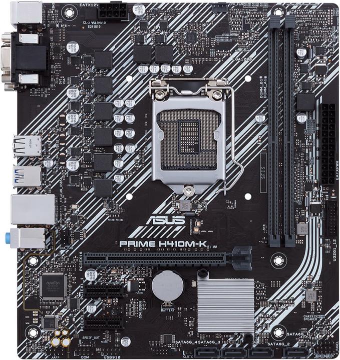 Actual product image ASUS PRIME H410M-K, Intel H410 motherboard - socket 1200 (LGA 1200, Intel H410, mATX)