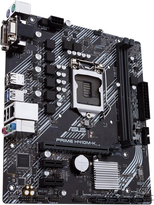 Actual product image ASUS PRIME H410M-K, Intel H410 motherboard - socket 1200 (LGA 1200, Intel H410, mATX)