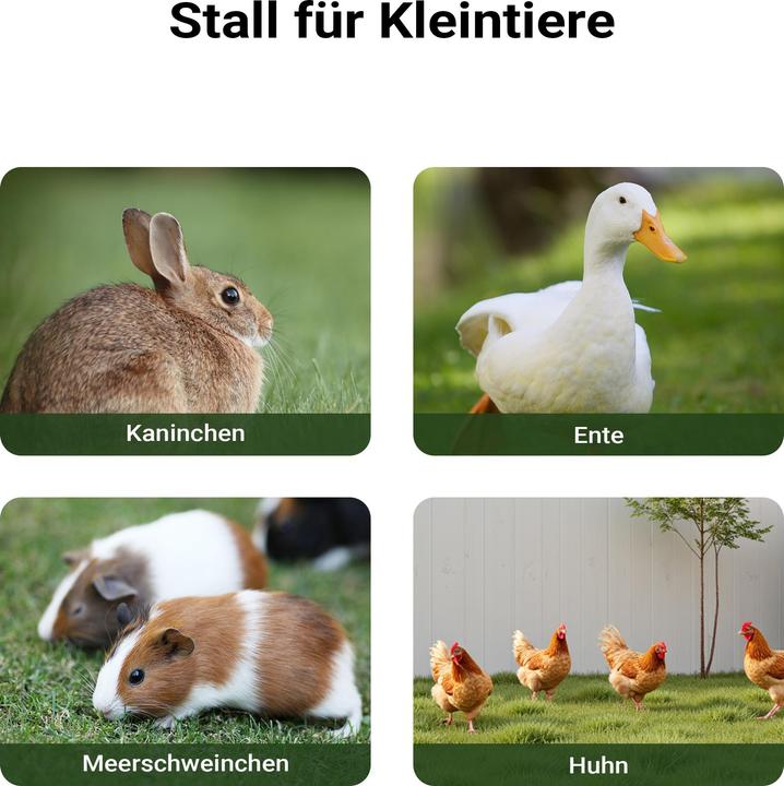 Produktbild Wiltec Hasenstall 1220x630x920mm Freilaufgehege Kaninchenkäfig Kleintierstall