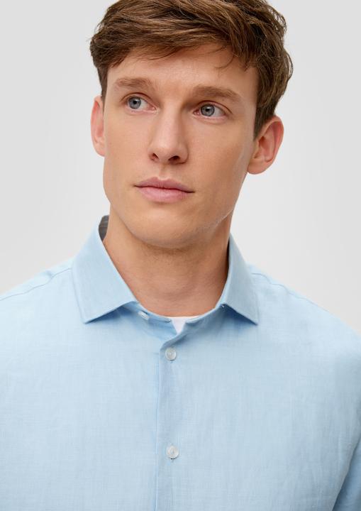 Produktbild S.Oliver Hemd Glänzendes Tailored Fit Hemd aus Leinen (40)