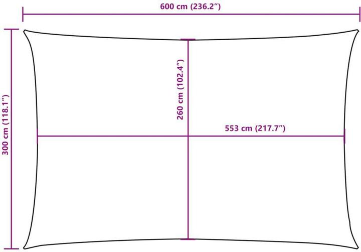Actual product image vidaXL Awning (3 x 6 m)
