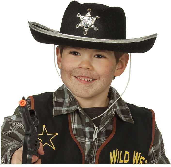 Image du produit Rubies Chapeau de cowboy enfant : avec étoile de shérif