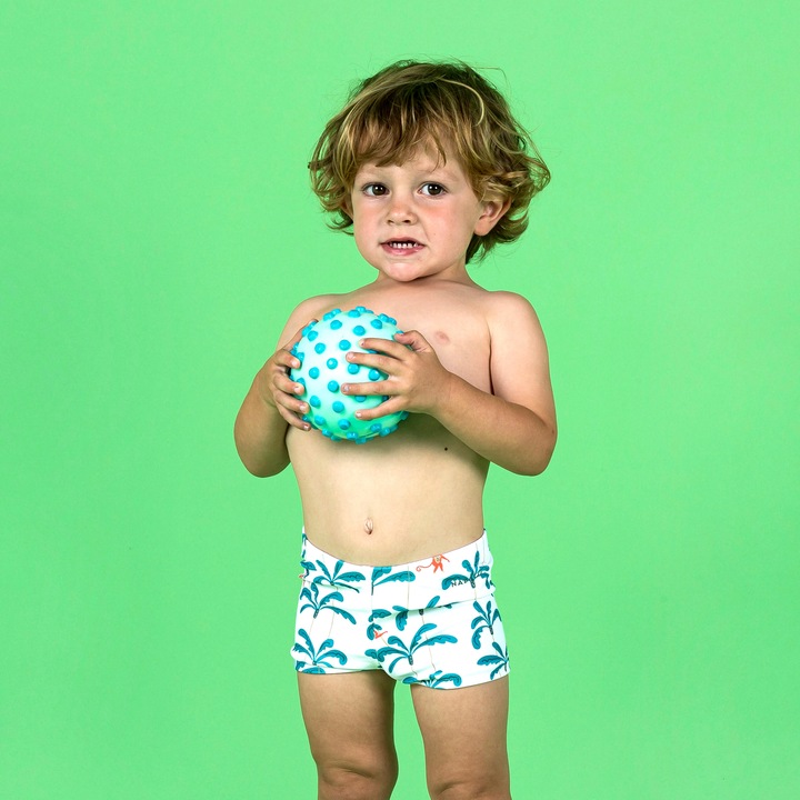 Produktbild Nabaiji Badehose Boxer Baby/Kinder - Affe weiss (74, 75 C)