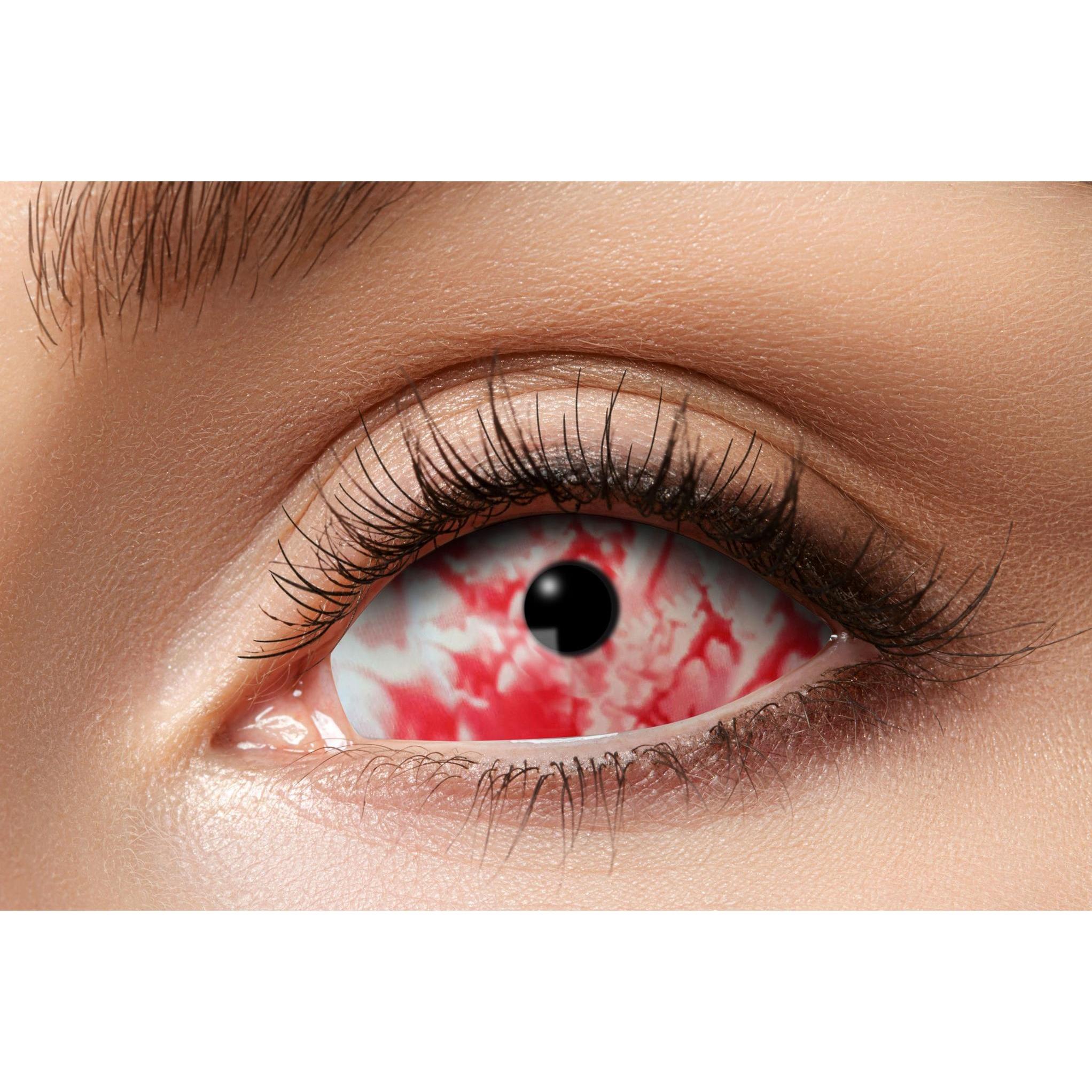 Metamorph, Farbige Linsen, Splattered Blood Sclera Kontaktlinsen