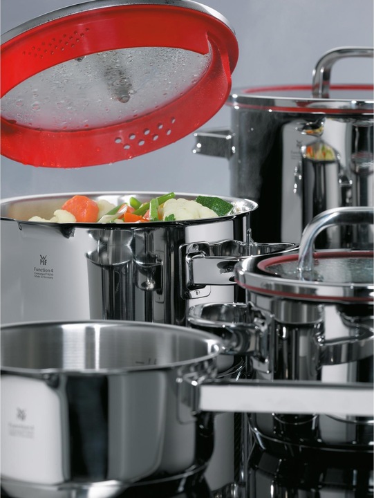 Produktbild WMF Stielkasserolle FUNCTION 4 Silberfarben (16 cm, Kochtopf, Edelstahl)