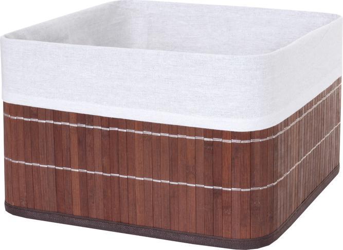 Actual product image Swisshandel24 Trolley, rolling shelf All-purpose trolley, 3 levels with 2x storage basket Bamboo brown