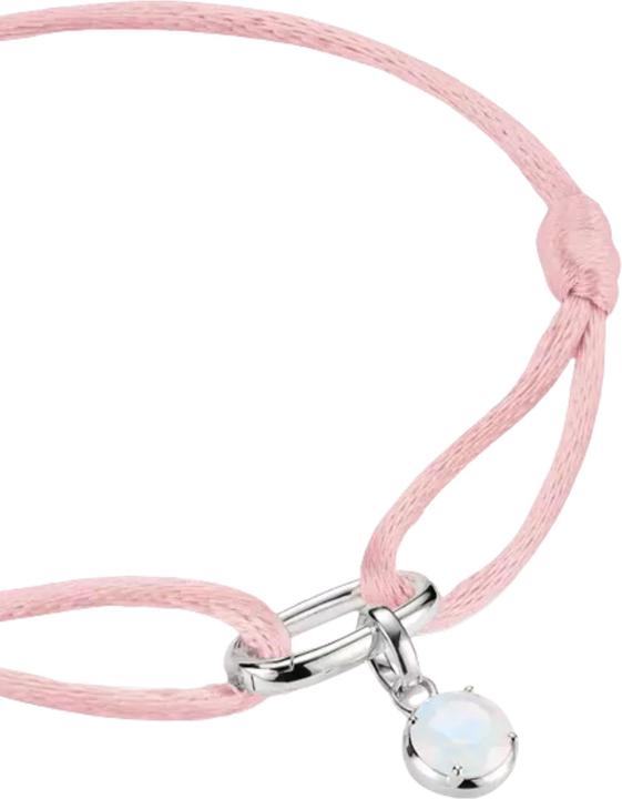 Produktbild Thomas Sabo Textilarmband pink Connect Silber (22 cm, Polyester, Silber)