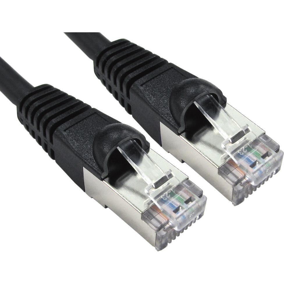 Cables Direct CDL 0.25m Cat6A Patch Cable - Blk (0.25 m), Netzwerkkabel