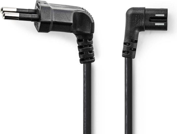 Produktbild Nedis Stromkabel - Eurostecker - IEC-320-C7-2.00 m - Gewinkelt - 2X 0.75 mm² - Kupfer - flach - Nick (5 m)