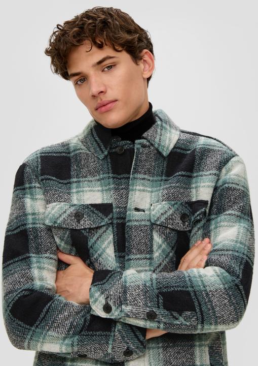 Produktbild S.Oliver Outdoor-Jacke Karierte Hemdjacke aus Wollmix (M)