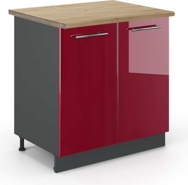 Anthrazit, Bordeaux Hochglanz, Rot