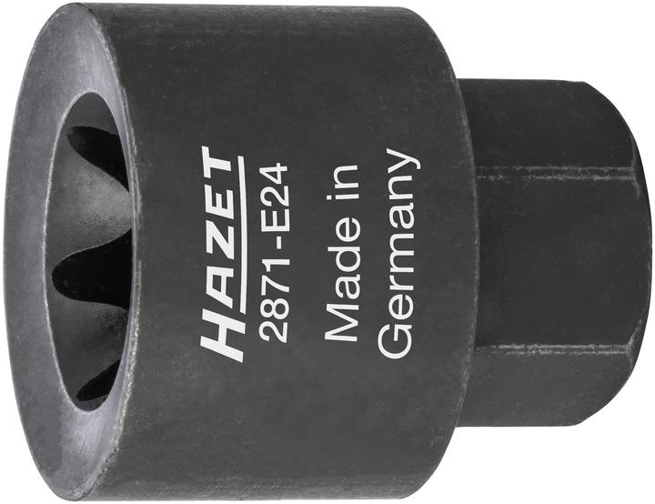 Produktbild HAZET Bremssattel TORX Einsatz 2871-E24 ∙ Aussen-Sechskant 22 mm ∙ Aussen TORX Profil ∙ E24
