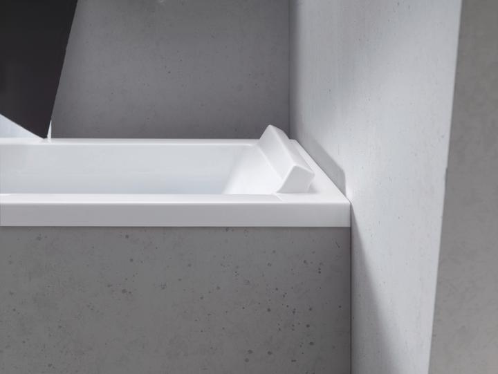 Produktbild Duravit Rechteck-Badewanne STARCK 1 Rückenschräge 1600x700mm weiss (135 l, 160 cm, 70 cm)