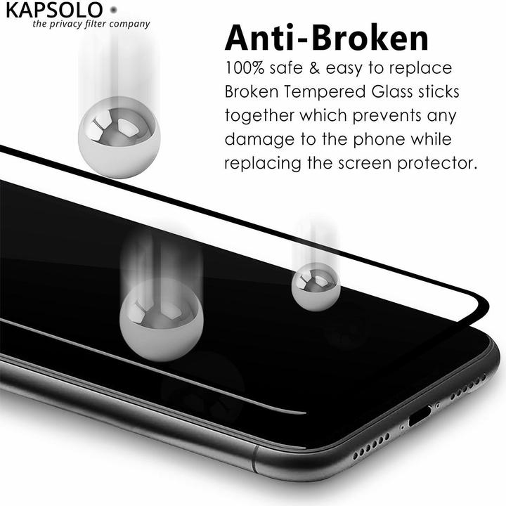 Immagine prodotto Kapsolo Vetro di protezione del display - protezione del display su tutta la superficie con bordi (10 Pezzo/i, Apple iPhone X)